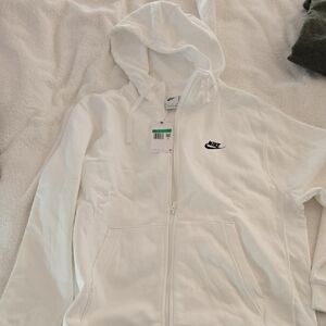 Nike Classic White Full Zip Hoodie